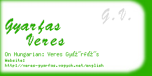 gyarfas veres business card